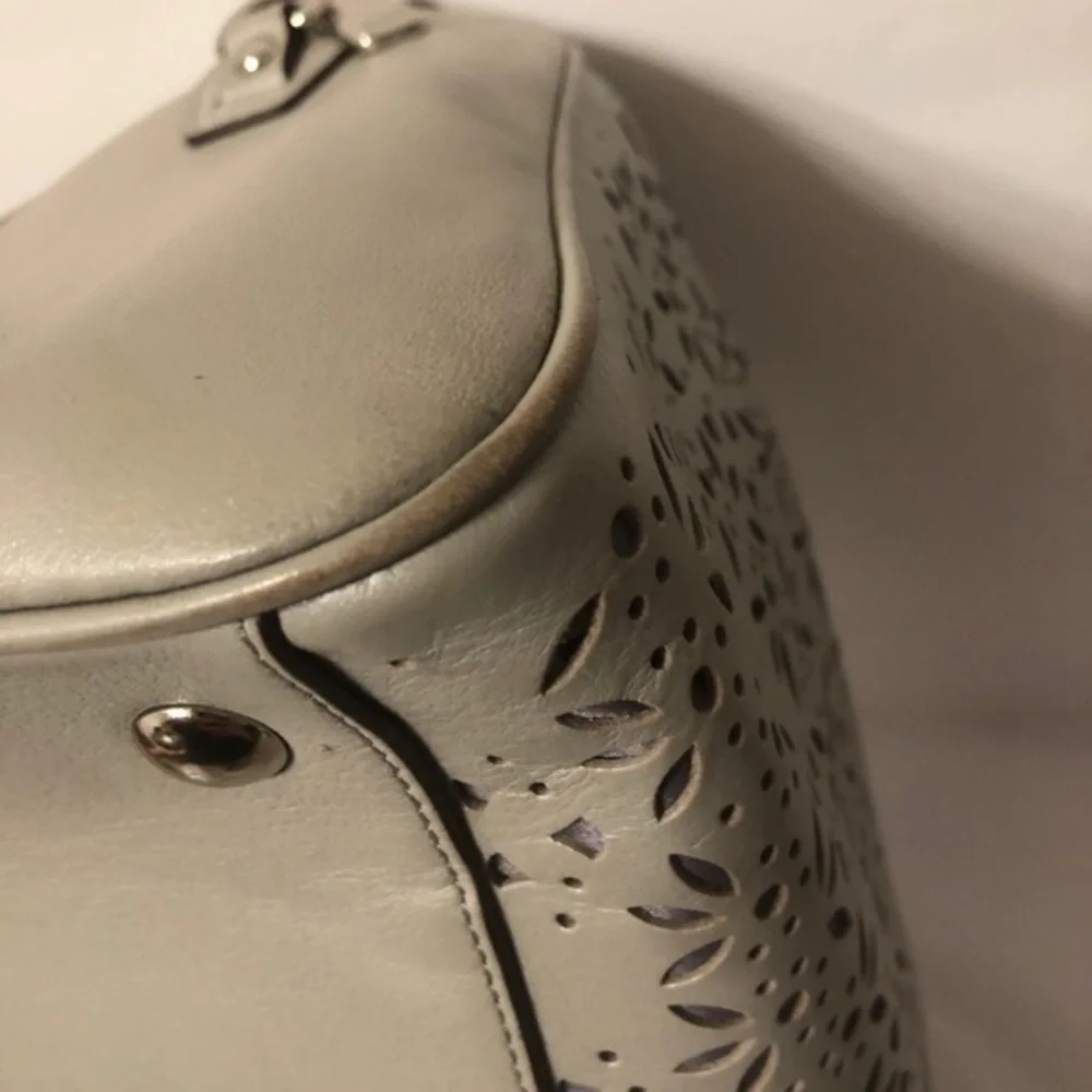 COACH TAYLOR EYELET LEATHER SATCHEL (COACH F27392)